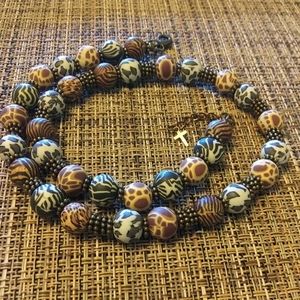 See Photos: Unisex, One of A Kind, 19" +1 1/2" extender Polymer Clay Necklace